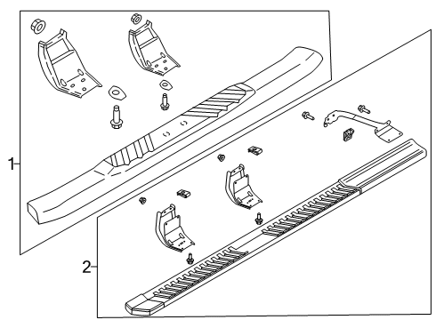 2022 Ford F-350 Super Duty Running Board Diagram 7 - Thumbnail