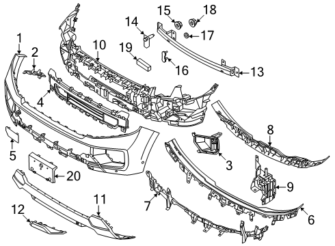 2025 Ford Expedition Bumper & Components - Front Diagram