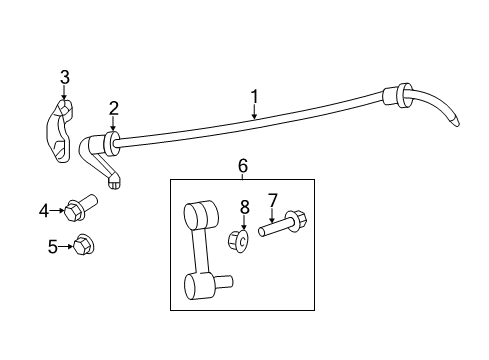 2006 Lincoln Zephyr Stabilizer Bar & Components Diagram 5 - Thumbnail