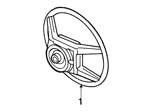 1992 Lincoln Continental Steering Wheel & Trim Diagram