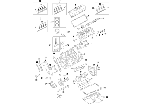 2014 Ford F-150 Pistons, Rings & Bearings Diagram 4 - Thumbnail