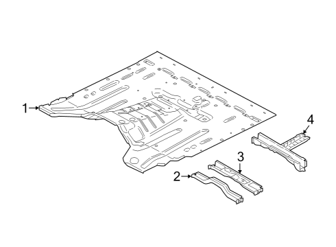 2024 Ford E-Transit Floor & Rails Diagram 2 - Thumbnail