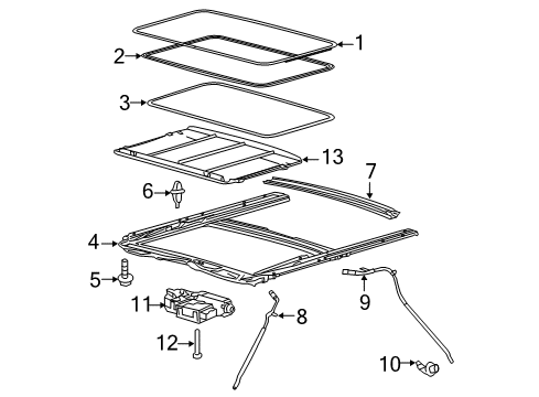 2009 Mercury Mariner Sunroof Diagram 2 - Thumbnail