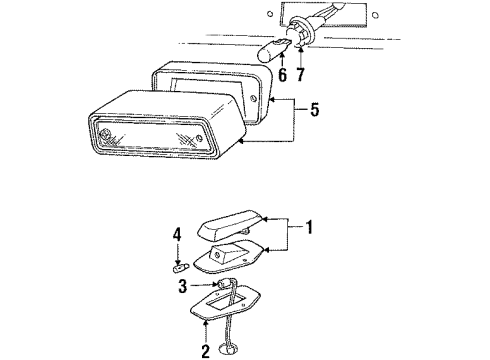 1984 Ford F-250 Cargo Lamps Diagram 2 - Thumbnail