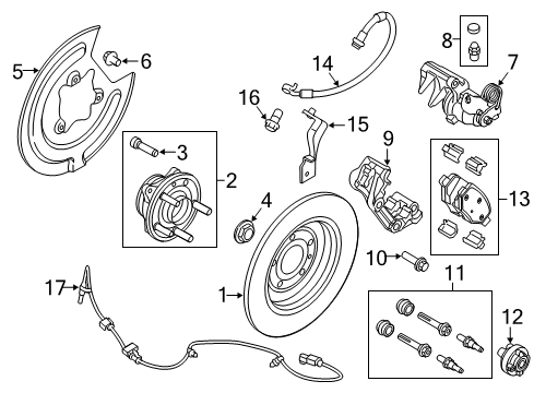 2012 Ford Edge Brake Components Diagram 3 - Thumbnail