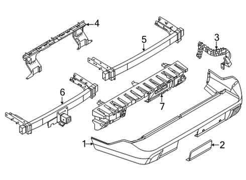 2024 Ford Maverick Bumper & Components - Rear Diagram