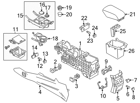2013 Ford Explorer Console Diagram