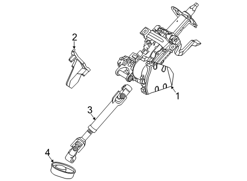 2024 Lincoln Nautilus Steering Column Assembly Diagram