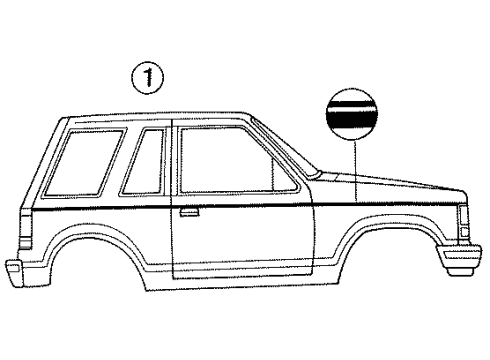 1992 Ford Explorer Stripe Tape Diagram 6 - Thumbnail