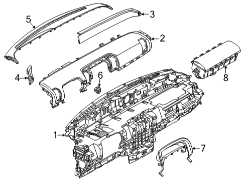 2025 Ford Expedition Instrument Panel Components Diagram 3 - Thumbnail