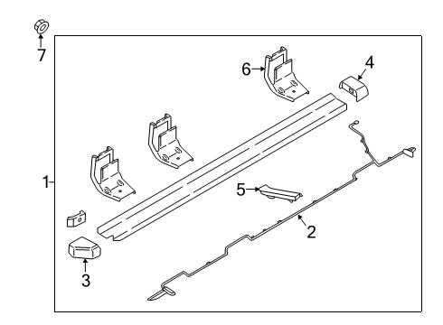 2019 Ford F-250 Super Duty Running Board Diagram 3 - Thumbnail