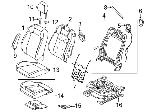 2015 Ford Mustang Front Seat Components Diagram 10 - Thumbnail