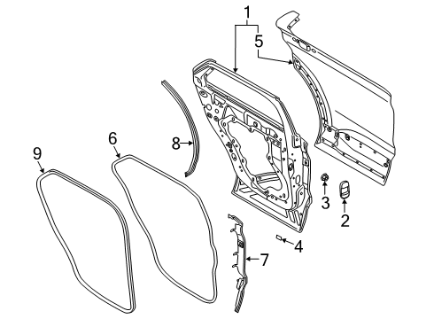 2024 Ford Explorer Door & Components Diagram 2 - Thumbnail