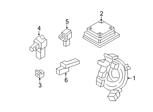2019 Ford Police Responder Hybrid Air Bag Components Diagram 2 - Thumbnail