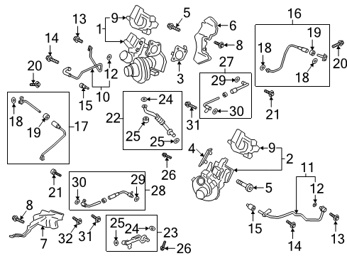 2020 Ford Expedition Turbocharger & Components Diagram