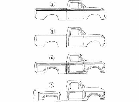 1985 Ford F-150 Stripe Tape Diagram 7 - Thumbnail