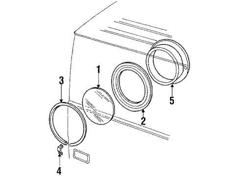 1985 Ford E-150 Econoline Glass - Side Panel Diagram 8 - Thumbnail