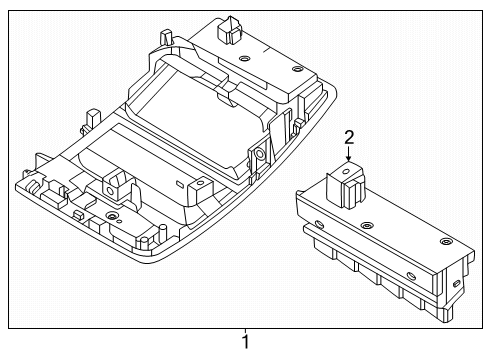2024 Ford Ranger Overhead Console Diagram