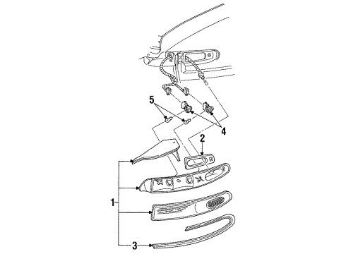1997 Mercury Sable Tail Lamps Diagram 2 - Thumbnail