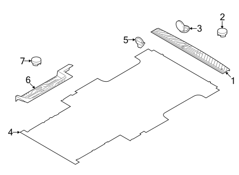 2025 Ford E-Transit Interior Trim - Rear Body Diagram 2 - Thumbnail