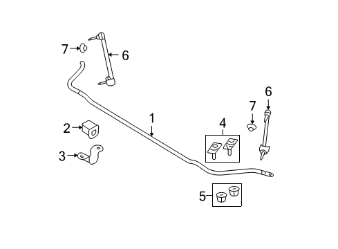2010 Ford Expedition Stabilizer Bar & Components Diagram 5 - Thumbnail