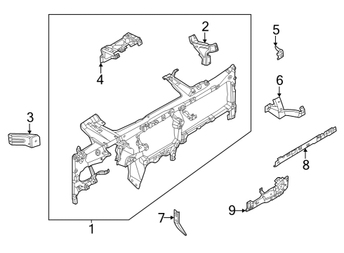 2024 Ford F-150 Lightning Instrument Panel Components Diagram 6 - Thumbnail