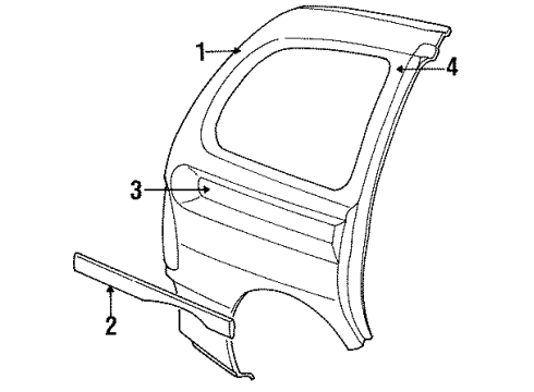 1997 Ford Windstar Side Panel & Components Diagram 2 - Thumbnail