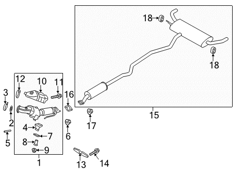 2013 Lincoln MKZ Muffler & Pipe Insulator, Rubber Diagram for DS7Z-5A262-A