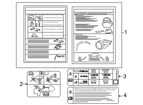2013 Ford Explorer Information Labels Diagram