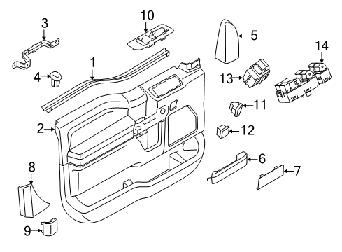 2017 Ford F-150 Grommet, Front Inner Diagram for GL3Z-1521999-AA