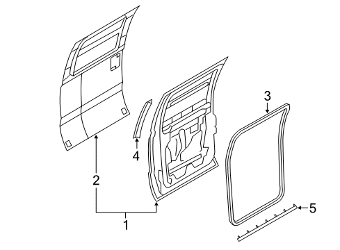 2013 Ford F-250 Super Duty Door & Components Diagram