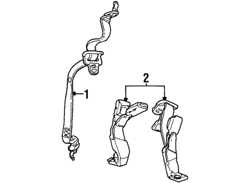 2002 Mercury Grand Marquis Rear Seat Belts Diagram