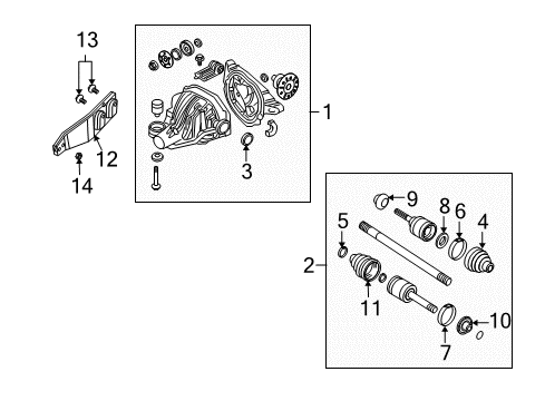 2004 Ford Expedition Carrier & Components - Rear Diagram