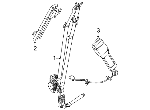 2024 Lincoln Nautilus Front Seat Belts Diagram