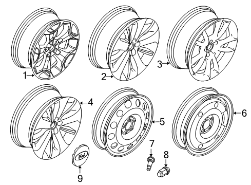 2016 Ford Special Service Police Sedan Wheel Center Cap Diagram 4 - Thumbnail