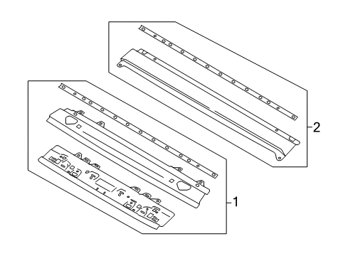2016 Ford Mustang Windshield Header & Components Diagram
