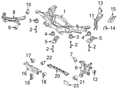 2009 Mercury Sable Rear Suspension Components Diagram 3 - Thumbnail