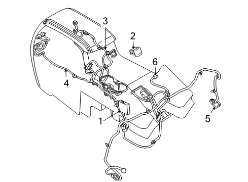 2010 Lincoln MKX Wire, Passenger Side Diagram for 9T4Z-14A318-D