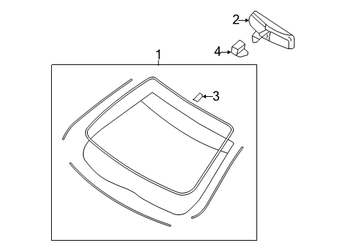 2006 Lincoln Zephyr Glass - Windshield Diagram
