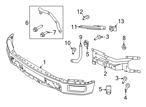 2024 Ford F-150 Bumper & Components - Front Diagram 10 - Thumbnail