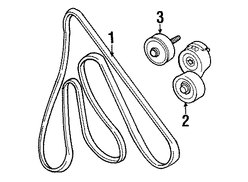 1995 Ford Windstar Belts & Pulleys Diagram