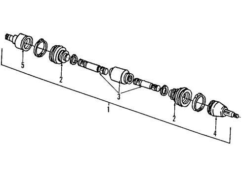 2005 Ford Taurus Front Axle Shafts & Joints Diagram