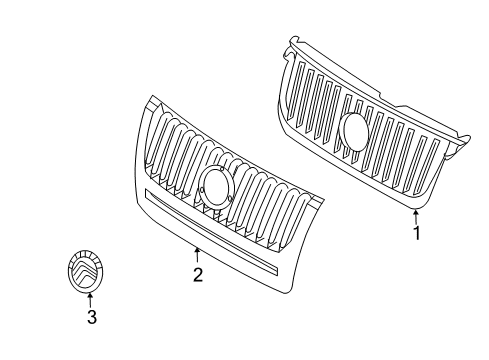2011 Mercury Mariner Grille Panel Diagram