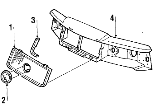 1987 Mercury Cougar Front Panel Diagram
