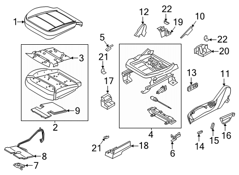 2025 Ford Explorer Passenger Seat Components Diagram 2 - Thumbnail