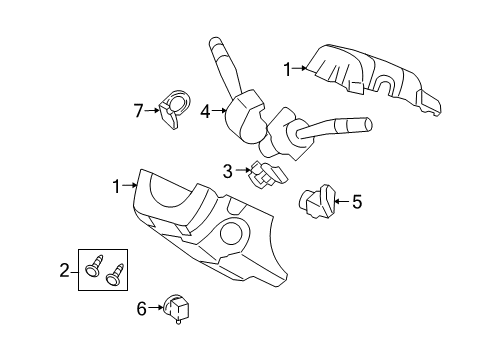 2008 Mercury Mariner Ignition Lock - Steering Diagram 2 - Thumbnail