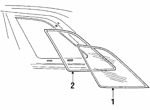 1984 Ford Mustang Glass & Hardware - Quarter Panel Diagram 3 - Thumbnail