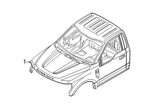 2018 Ford F-250 Super Duty Cab Assembly Diagram 3 - Thumbnail