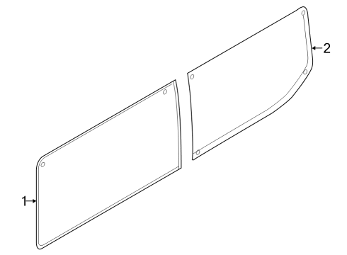 2024 Ford E-Transit Glass - Side Panel Diagram 2 - Thumbnail