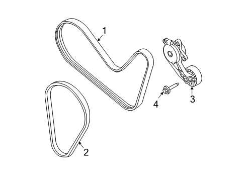 2010 Ford Fusion Belts & Pulleys - Belts Diagram 3 - Thumbnail